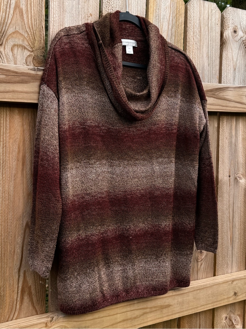 Christopher & Banks Ombre Cowl Neck Sweater Women’s S/M Medium Oversized